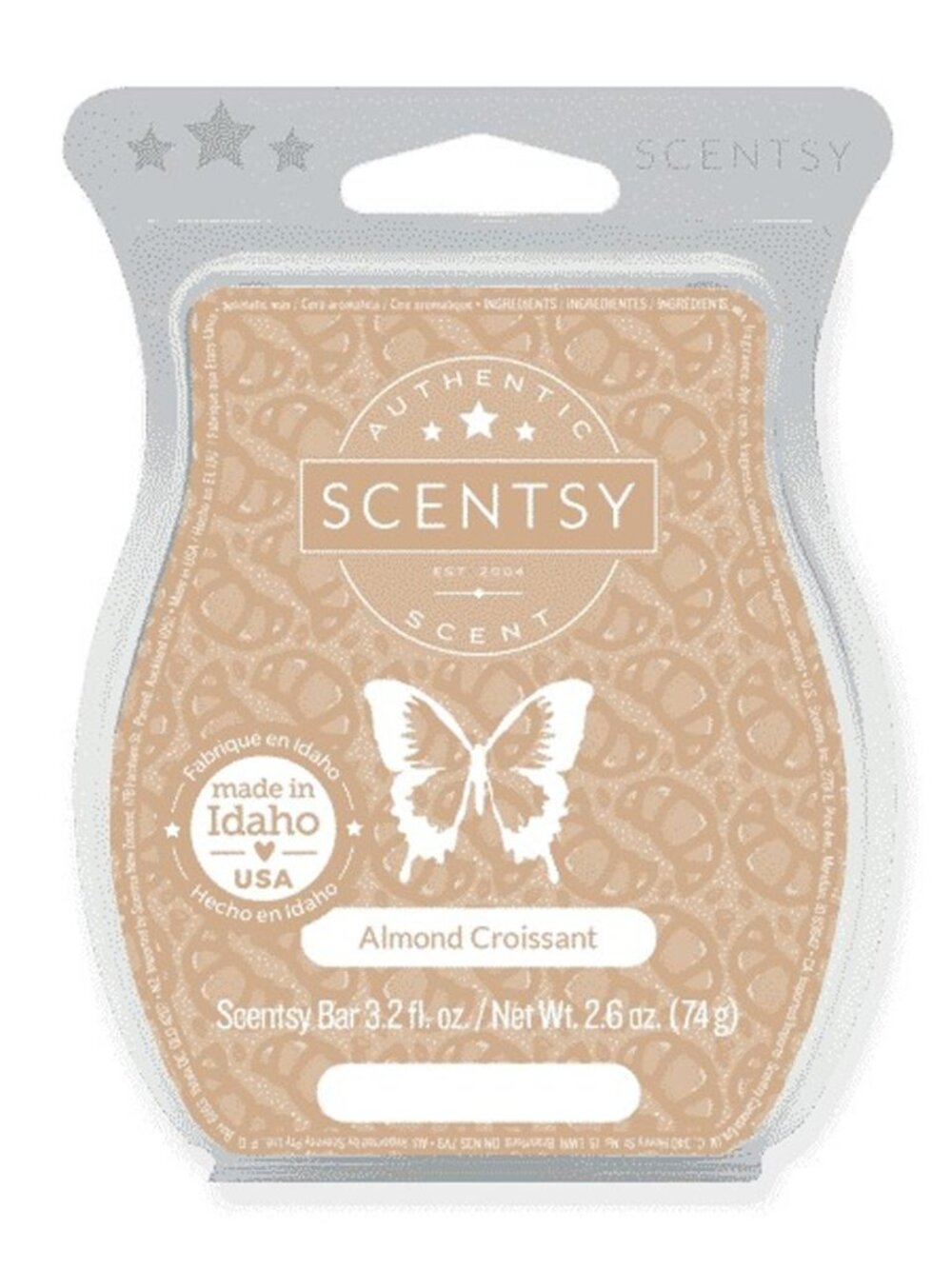 Scentsy ALMOND CROISSANT Scented Wax Bar Melt New